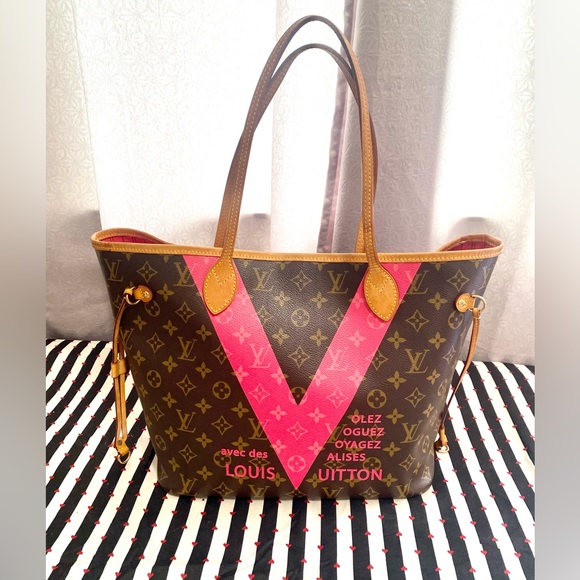 Louis Vuitton Neverfull MM Bag+Pouch Empreinte Lace Black/Pink